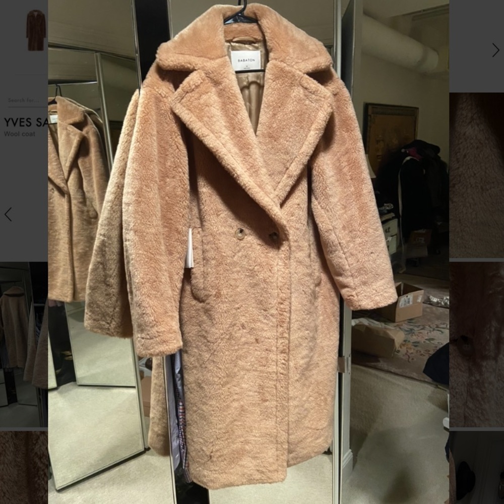 Babaton wool teddy coat